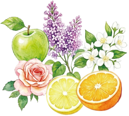 華やかで上品なリーフグリーンの香りのイメージ