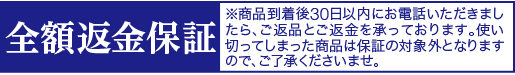 全額返金保証
