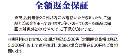 全額返金保証