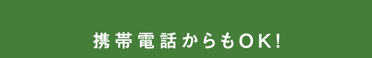 携帯電話からもOK！