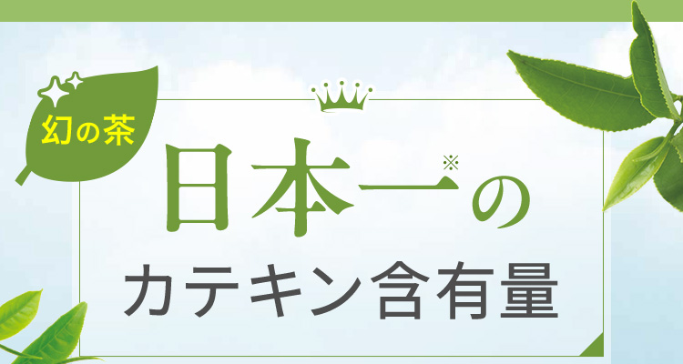 日本一※のカテキン含有量