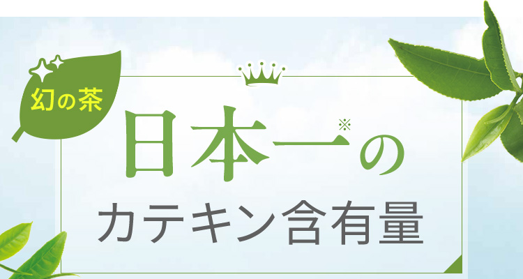 日本一※のカテキン含有量