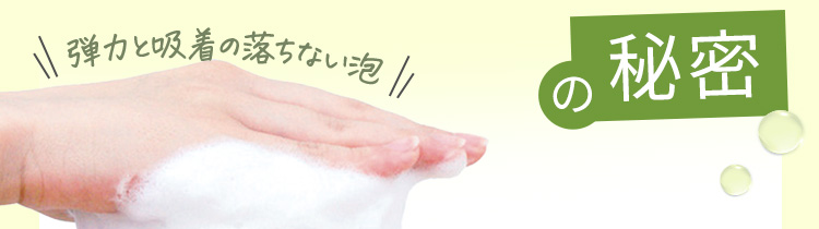 の秘密 弾力と吸着の落ちない泡